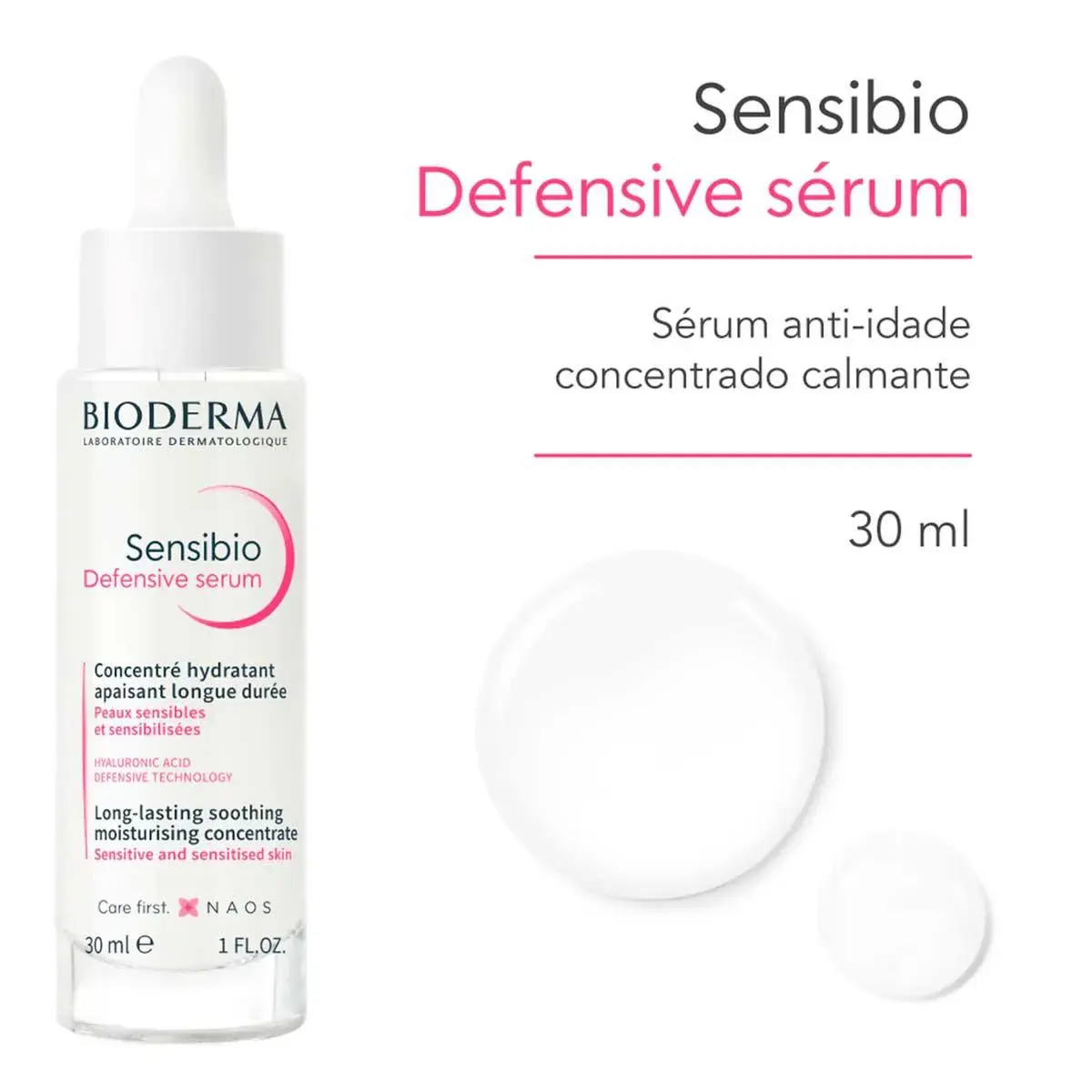 Sérum Facial Anti-Idade Bioderma Sensibio Defensive Serum Pele Sensível 30ml