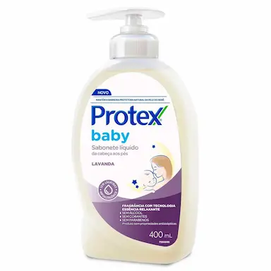 Sabonete Líquido Infantil Protex Baby da Cabeça aos Pés Lavanda 400ml