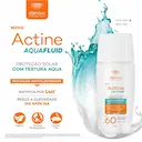 Protetor Solar Facial Darrow Actine Aquafluid FPS 60 com Cor Tom Claro/Médio 40g