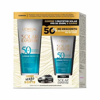 Kit Protetor Solar Corporal L'Oréal Expertise Supreme Protect 4 FPS 50 200ml + 120ml