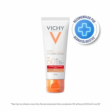 Protetor Solar Facial Vichy UV Pigment Control FPS60 com cor 3.0 - 40g