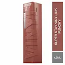 Batom Líquido Maybelline Superstay Vinyl Ink 4,2ml - Punchy