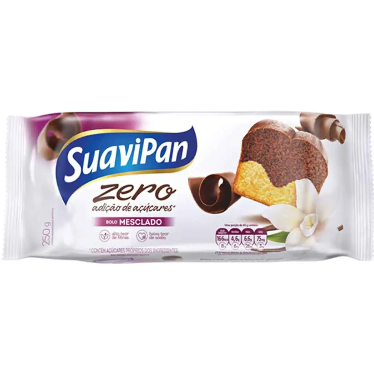 Bolo Zero Açúcar SuaviPan Mesclado 250g