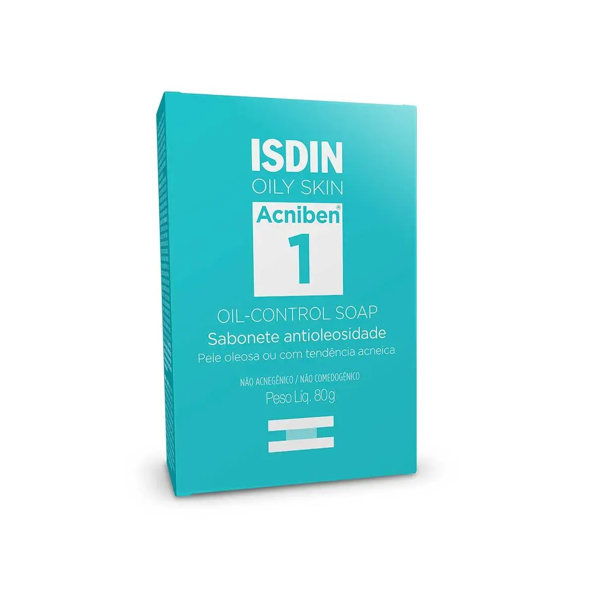 Sabonete Facial Antioleosidade em Barra Isdin Oily Skin Acniben 1 Oil Control 80g