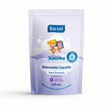 Sabonete Líquido Infantil Baruel Turma da Xuxinha Sono Tranquilo Refil 210ml