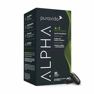 Suplemento Alimentar Puravida Alpha A-Z 30 cápsulas