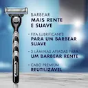 Kit Carga para Aparelho de Barbear Gillette Mach3 4 unidades + Creme de Barbear Proteção e Conforto 150ml