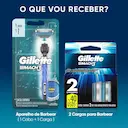 Kit Barbeador Gillette Mach3 Acqua Grip 1 aparelho + 2 cargas