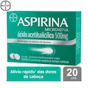 Aspirina Microativa Acido Acetilsalicilico 500mg 20 comprimidos