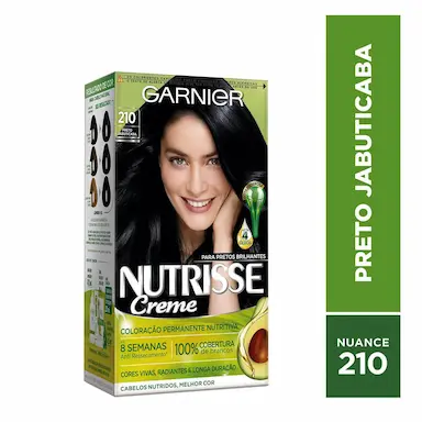 Tintura Permanente Nutrisse Creme 210 Preto Jabuticaba