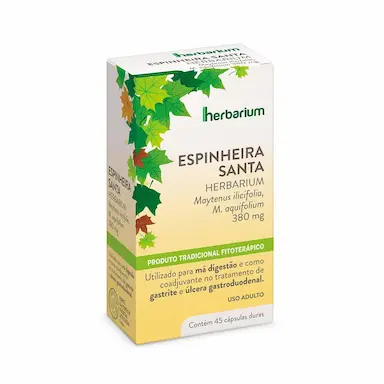 Espinheira Santa Maytenus Ilicifolia + M. Aquifolium 380mg 45 cápsulas