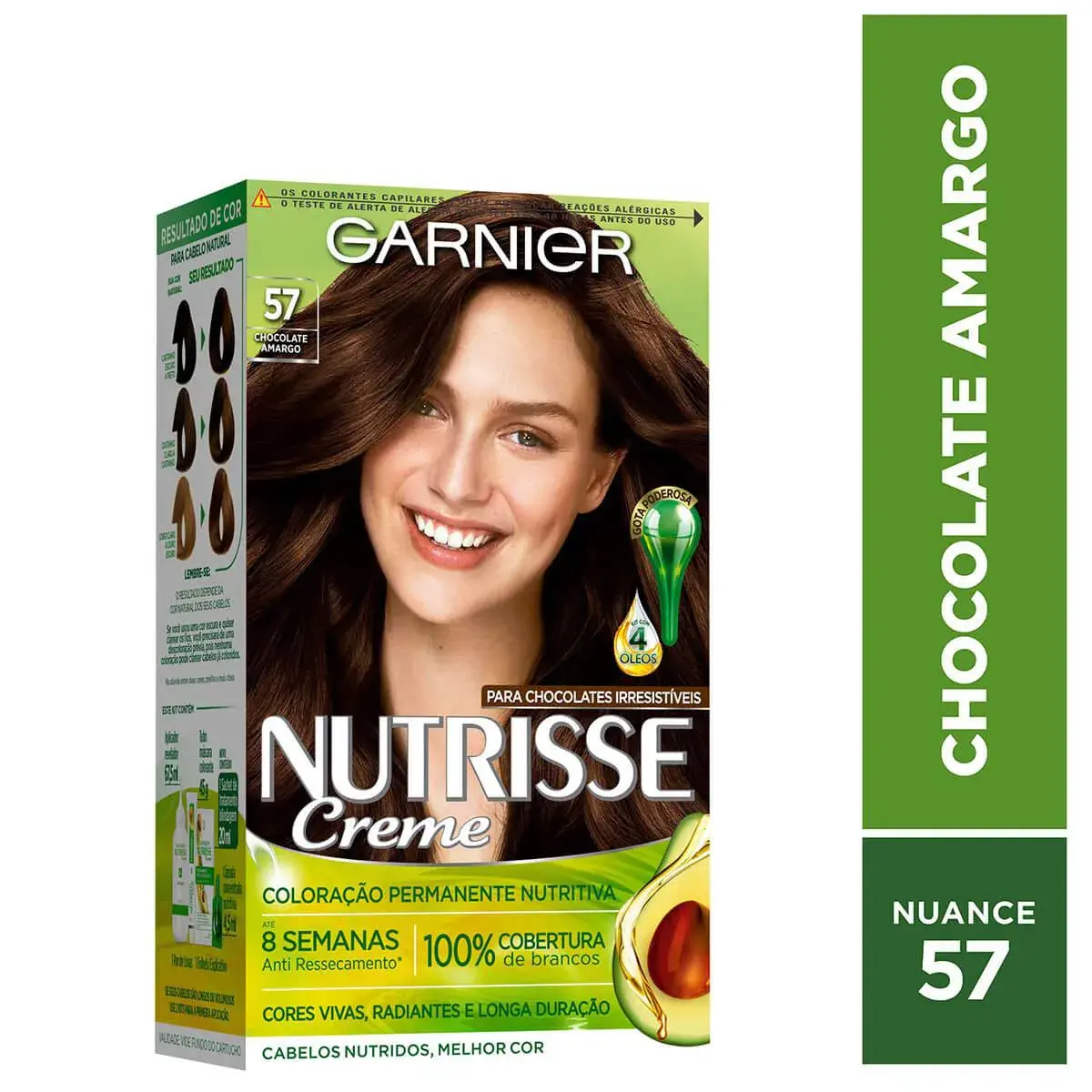 Tintura Permanente Nutrisse Creme 57 Chocolate Amargo