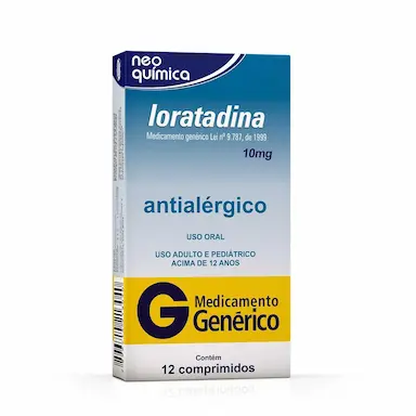 Loratadina 10mg 12 comprimidos Neo Química Genérico