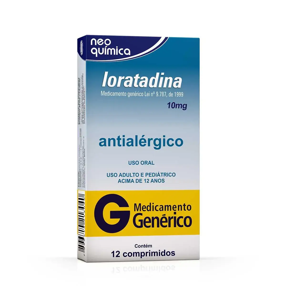 Loratadina 10mg 12 comprimidos Neo Química Genérico