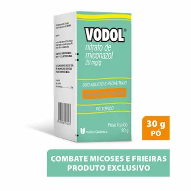 Vodol Nitrato de Miconazol 20mg/g Pó Tópico 30g