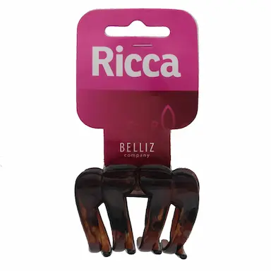 Piranha Prendedor de Cabelo Ricca Concha Média com 1 unidade