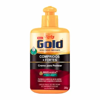Creme para pentear Niely Gold Compridos + Fortes com 280g