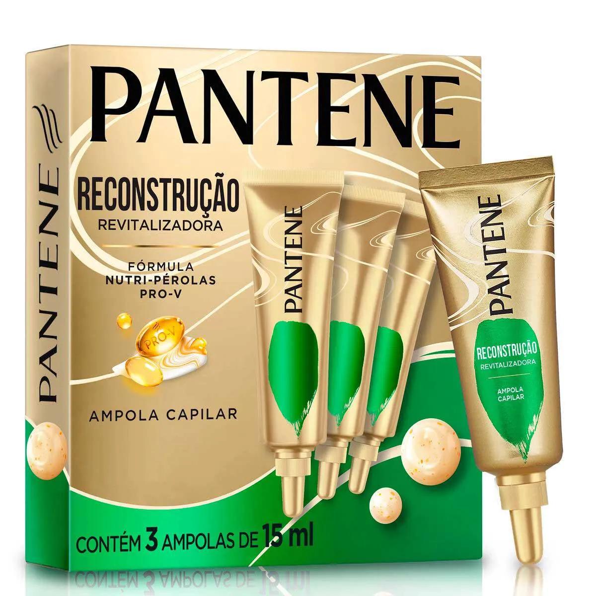 Kit Ampola Pantene Reconstrução Revitalizadora com 3 unidades de 15ml cada