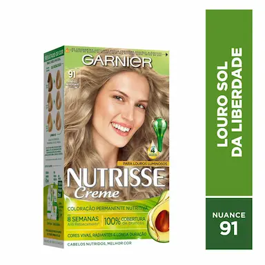 Tintura Permanente Nutrisse Creme 91 Louro Sol da Liberdade