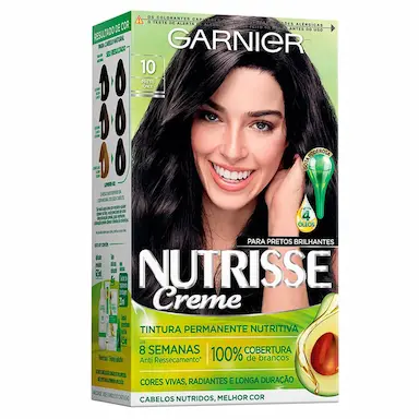 Tintura Permanente Nutrisse Creme 10 Preto Ônix