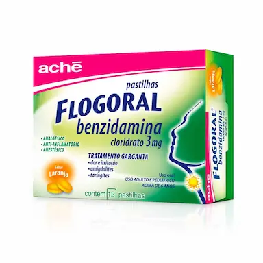 Pastilha Flogoral Laranja 12 unidades