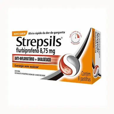 Pastilha Strepsils Laranja 8 unidades