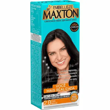 Kit Coloração Maxton Preto Natural 2.0 com 1 unidade