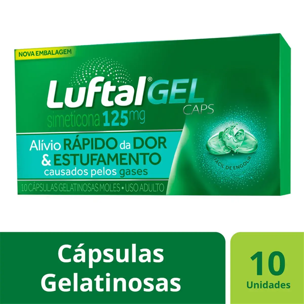 Luftal Gel Caps Simeticona 125mg 10 cápsulas