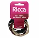 Elástico para Cabelo Ricca Basics sem Metal com 12 unidades