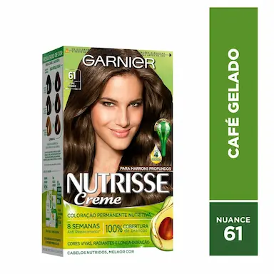 Tintura Permanente Nutrisse Creme 61 Café Gelado
