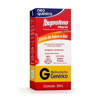 Ibuprofeno 50mg/ml Suspensão Oral 30ml Neo Química Genérico