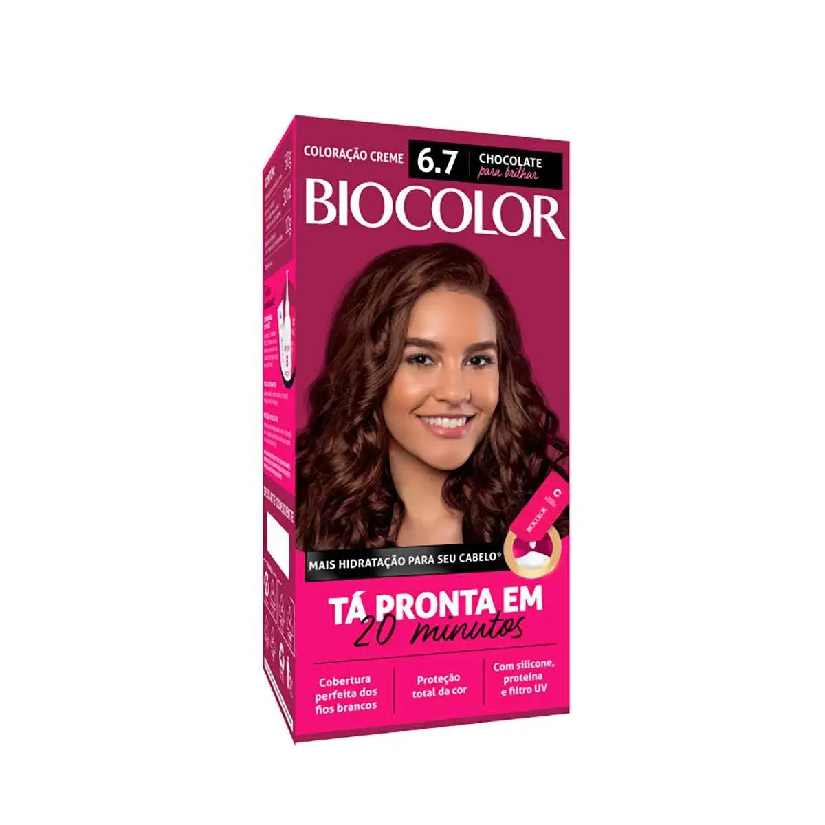 Biocolor Kit Econômico Coloração Creme 6.7 Chocolate para Brilhar com 1 unidade