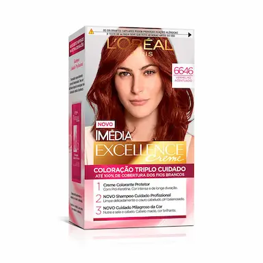 Tintura Permanente Imédia Excellence 6646 Vermelho Acentuado 1 unidade