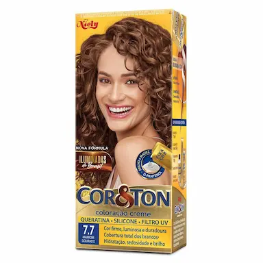 Tintura Permanente Cor&Ton Niely 7.7 Marron Dourado