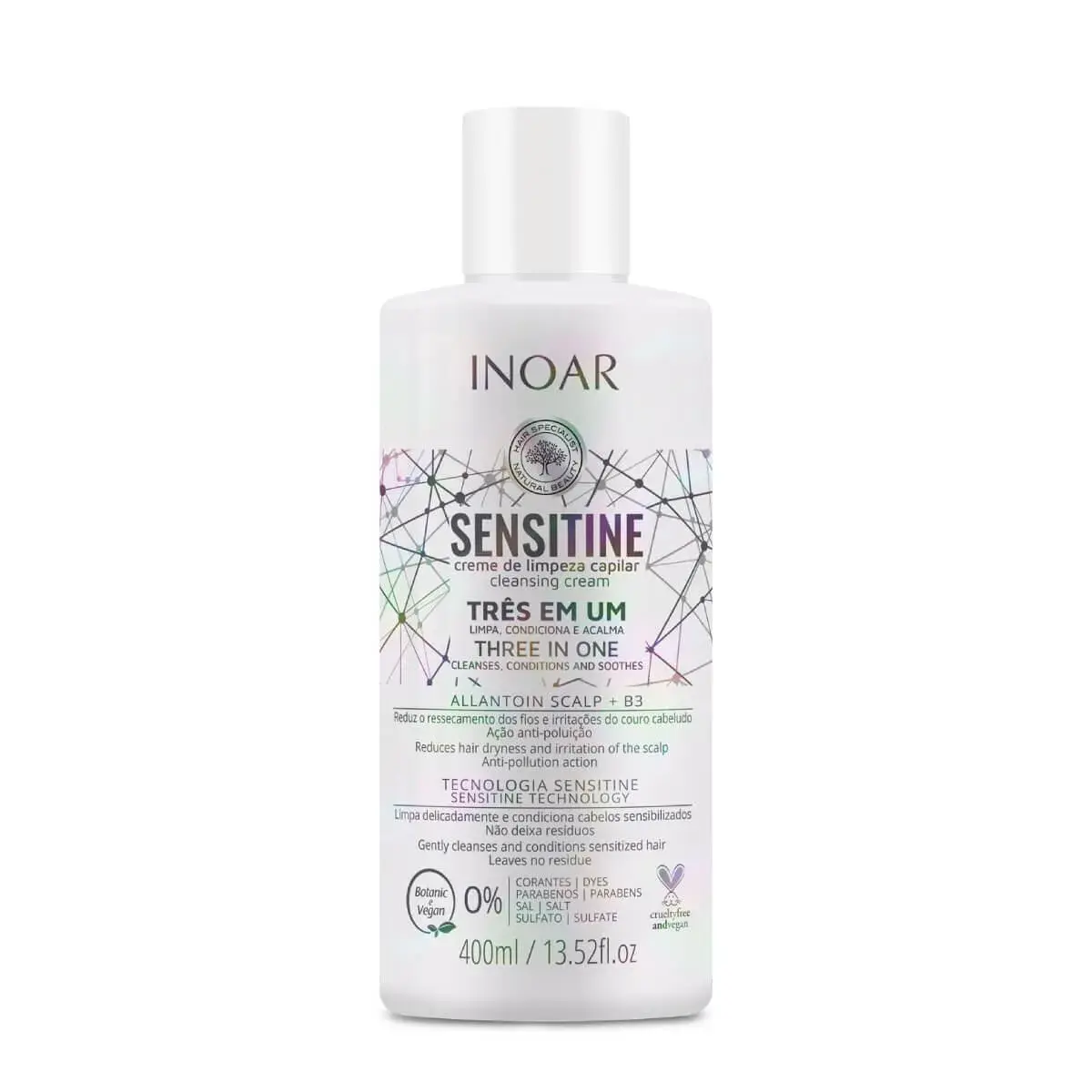Creme de Limpeza Capilar Inoar Sensitine 3 em 1 com 400ml