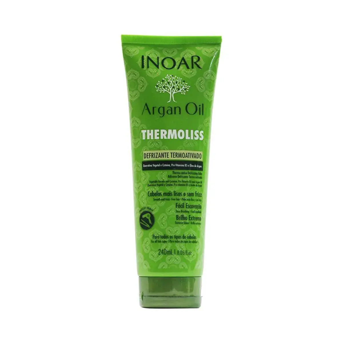 Defrizante Termoativado Inoar Argan Oil Thermoliss para Cabelos com 240ml