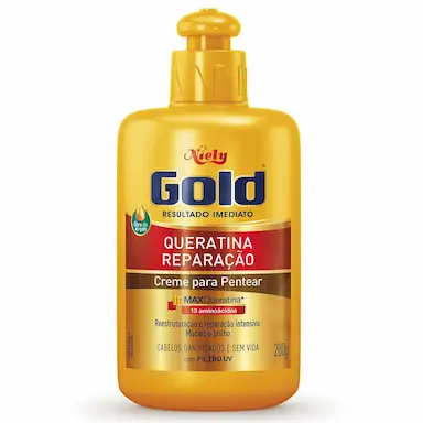 Creme para pentear Niely Gold Queratina Reparação com 280g
