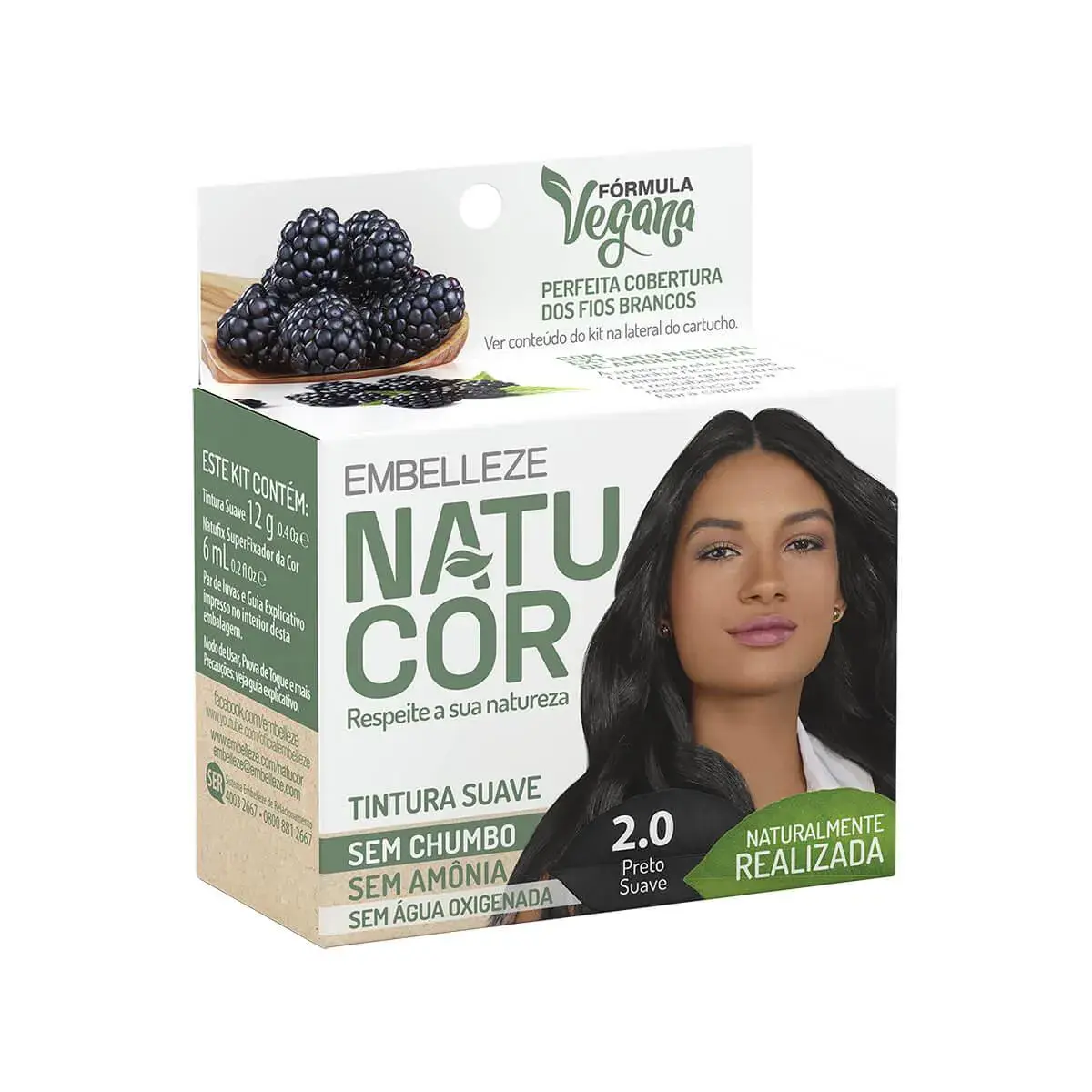 Tintura Suave Natucor 2.0 Preto Suave
