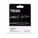 Conjunto de Grampo para Cabelo Triss/Needs Formato Geométrico Chumbo com 2 unidades