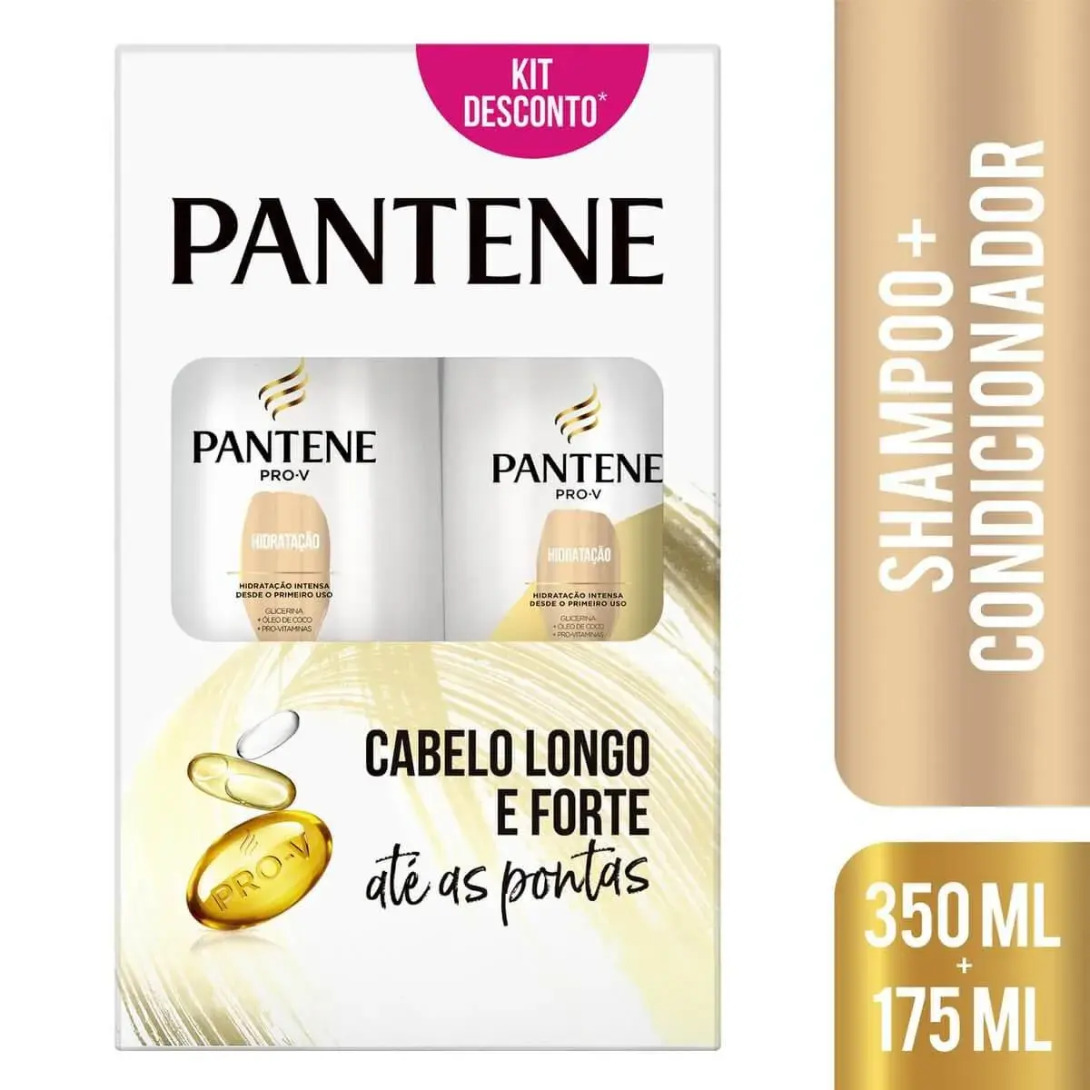 Kit Pantene Hidratação Shampoo com 350ml + Condicionador com 175ml