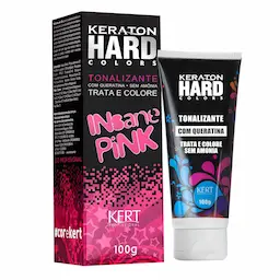 Tonalizante Kert Keraton Hard Colors Insane Pink com 100g
