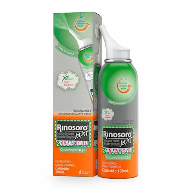 Rinosoro Jet XT Infantil 0,9% Descongestionante Spray Jato Suave 100ml