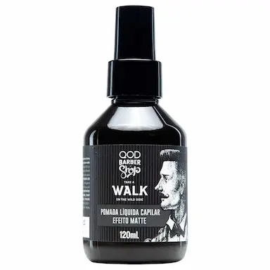 Pomada Capilar Líquida Efeito Matte QOD Barber Shop Walk com 120ml