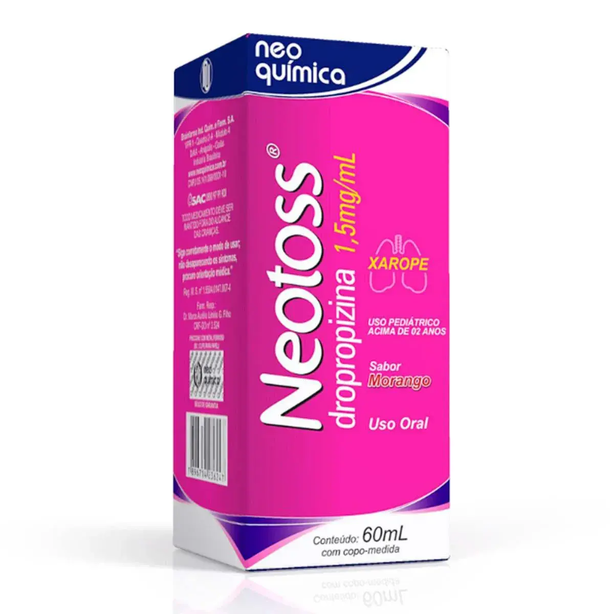 Neotoss Dropropizina 1,5mg/ml Xarope Pediátrico 60ml