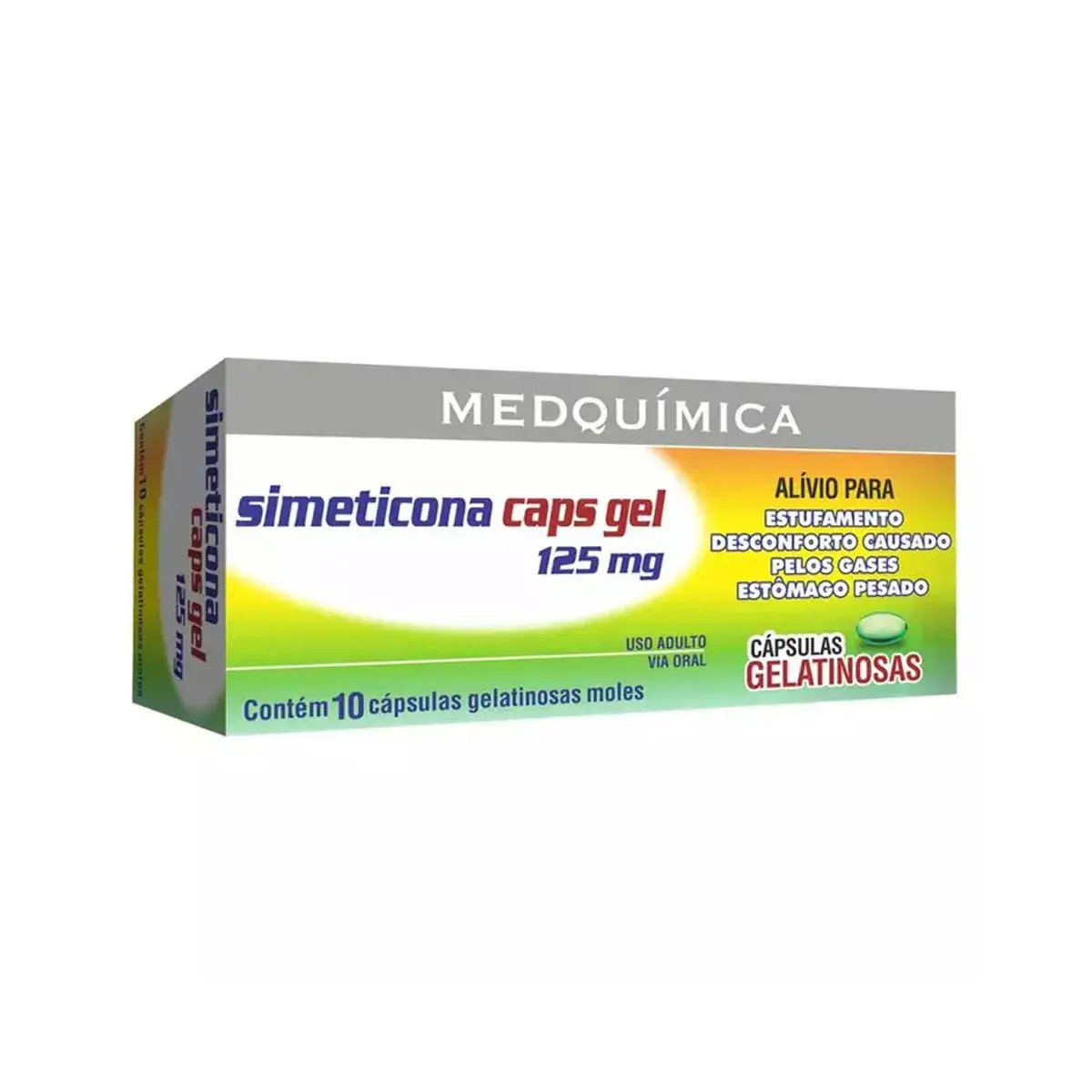 Simeticona 125mg 10 Cápsulas Medquímica