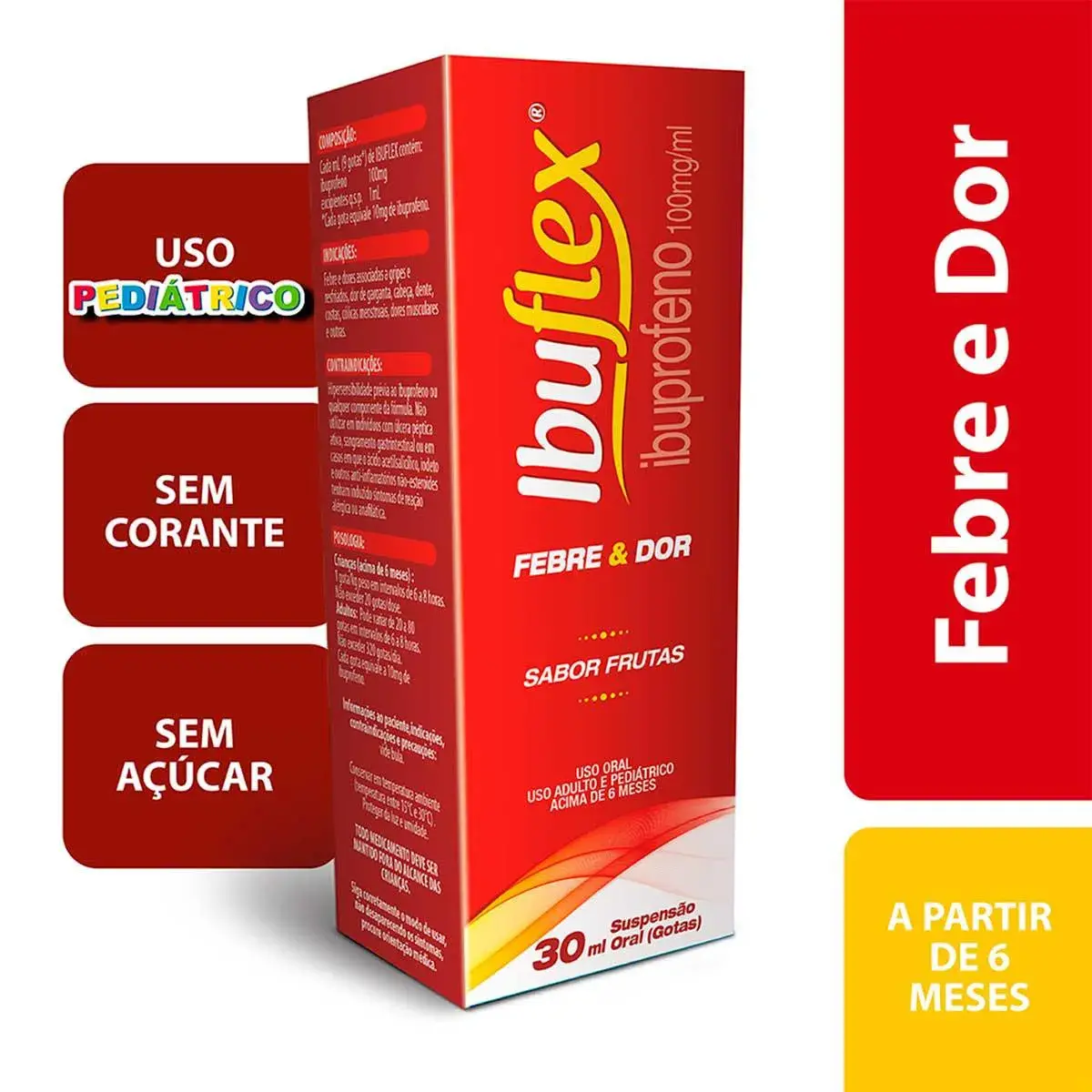 Ibuflex Ibuprofeno 100mg/ml Suspensão Oral 30ml