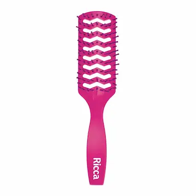 Escova de Cabelo Ventilada Ricca Color Block Raquete com 1 unidade