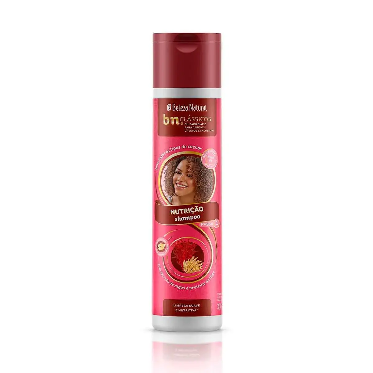 Shampoo Beleza Natural Clássicos Nutrição Cabelos Crespos e Cacheados com 300ml