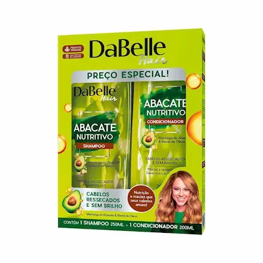 Kit DaBelle Abacate Nutritivo Shampoo com 250ml + Condicionador com 200ml