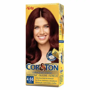 Tintura Cor&Ton Niely 4.66 Bordô com 1 Unidade